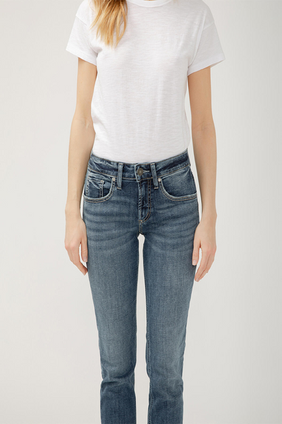 Boyfriend Mid Rise Slim Leg Jean
