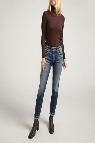 Boyfriend Mid Rise Slim Leg Jean