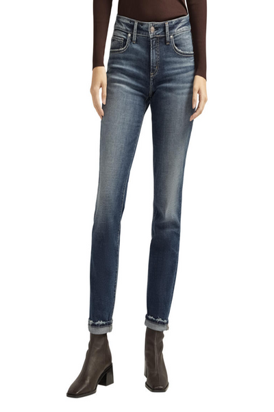 Boyfriend Mid Rise Slim Leg Jean