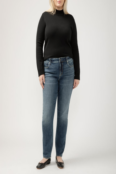 Elyse Mid Rise Straight Leg Jean