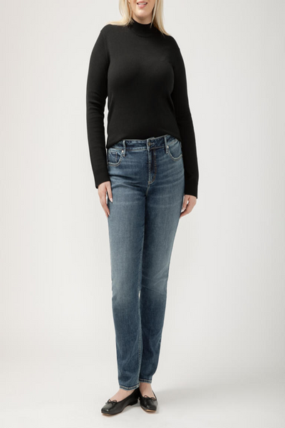 Elyse Mid Rise Straight Leg Jean