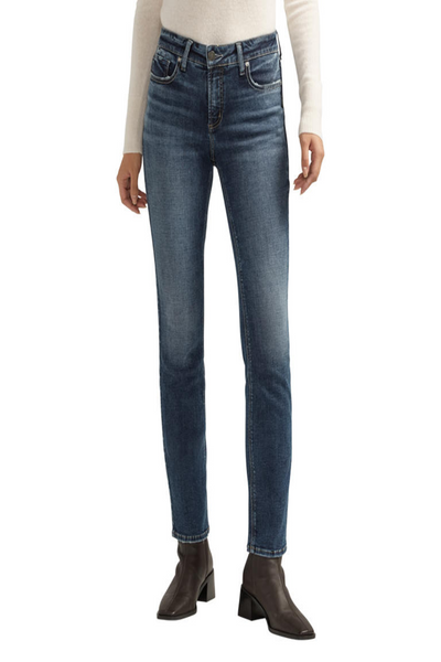 Elyse Mid Rise Straight Leg Jean