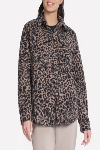 Skechers On-the-GO Leopard Print Sherpa Jacket