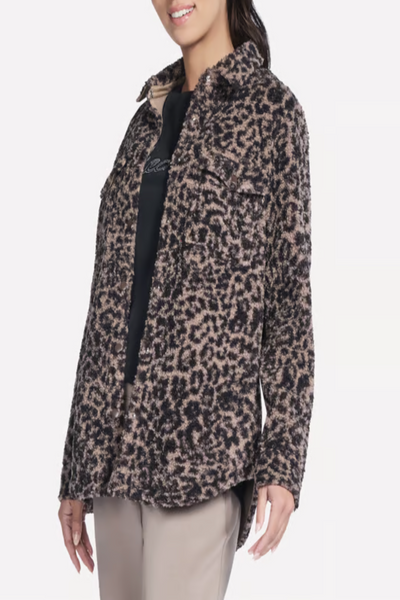Skechers On-the-GO Leopard Print Sherpa Jacket
