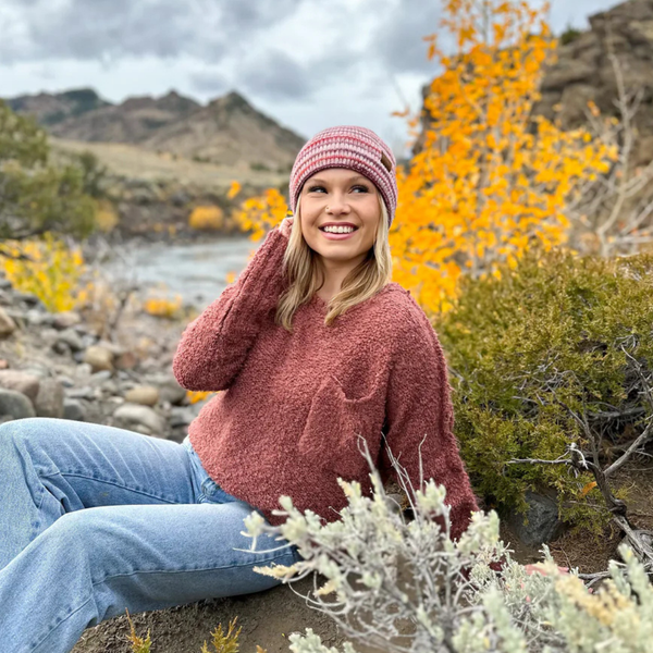 C.C Small Stripe Beanie