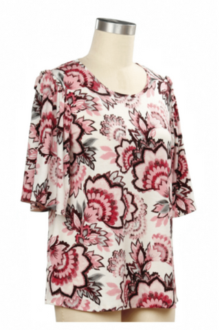 Back Country Jacobean Print Top