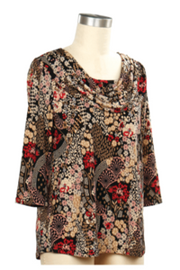 Ceili Ditsy Floral Print Top