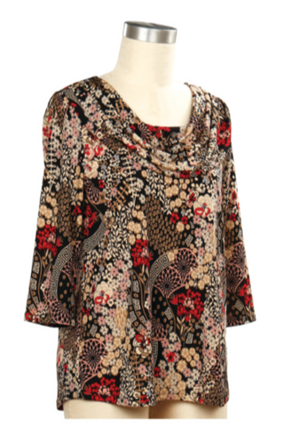 Ceili Ditsy Floral Print Top