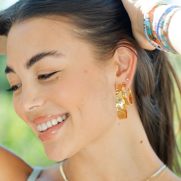 Perfectly Gilded Hoops