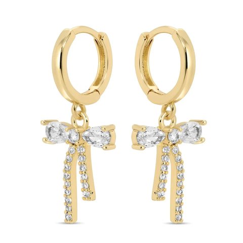 The Sweetest Cz Bow Huggies