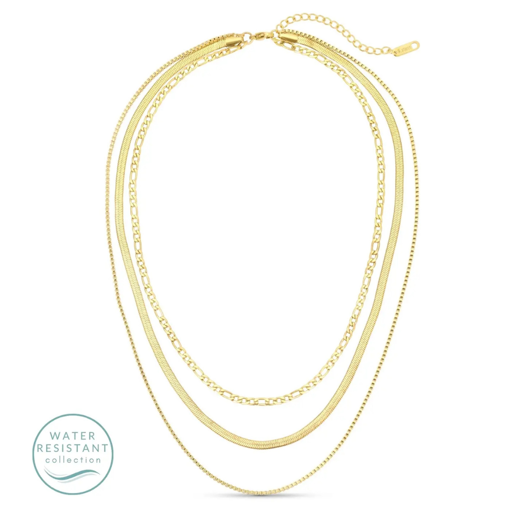 Triple Layer Statement Necklace, Water Resistant