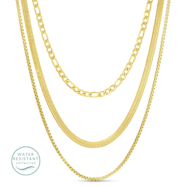 Triple Layer Statement Necklace, Water Resistant