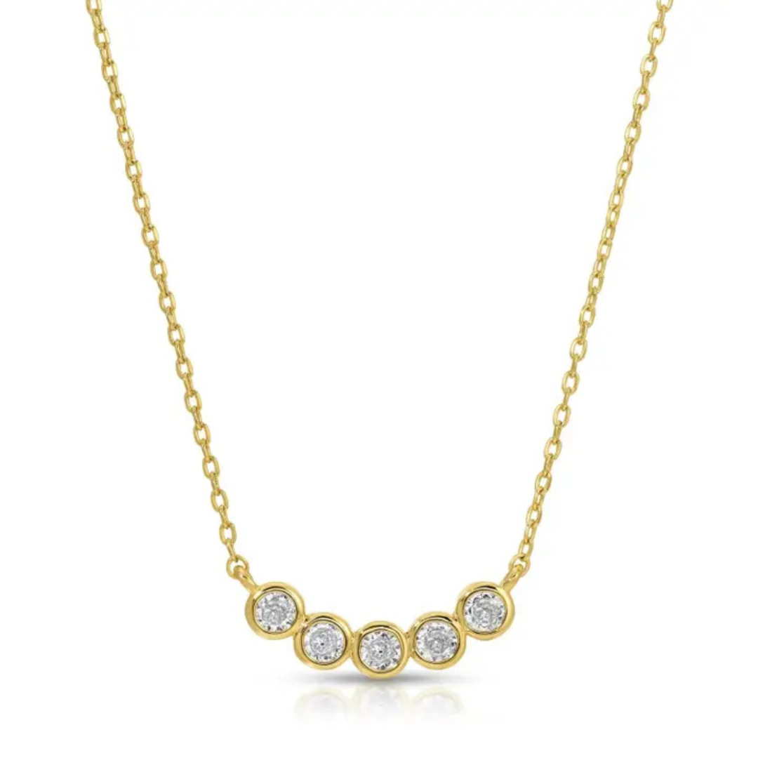 Faux Multi Diamond Necklace