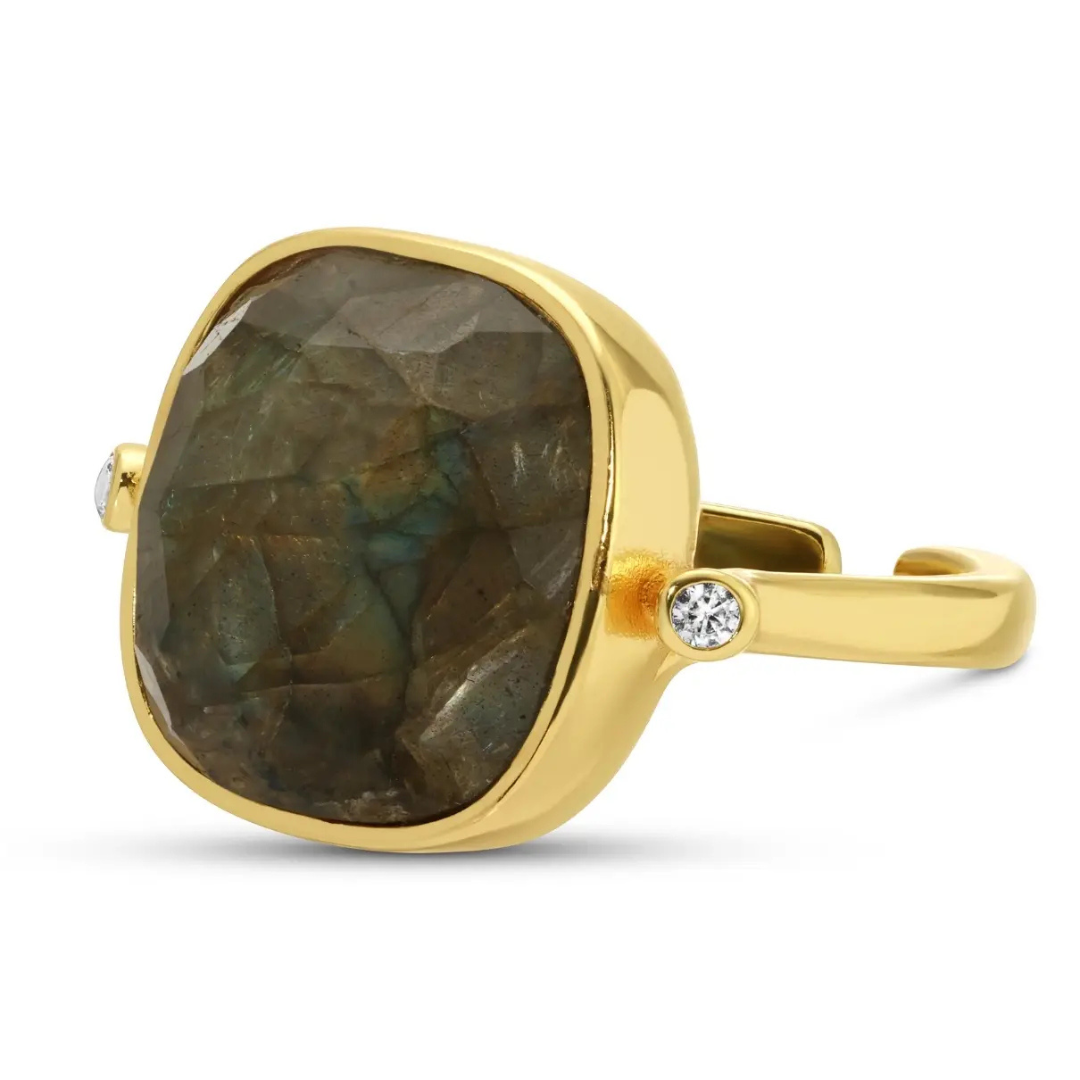 Ms. Reliability Square Stone Ring