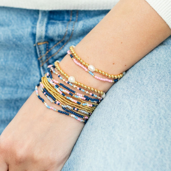 4mm Gold Stretch Bracelet