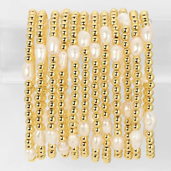 4mm Gold Stretch Bracelet