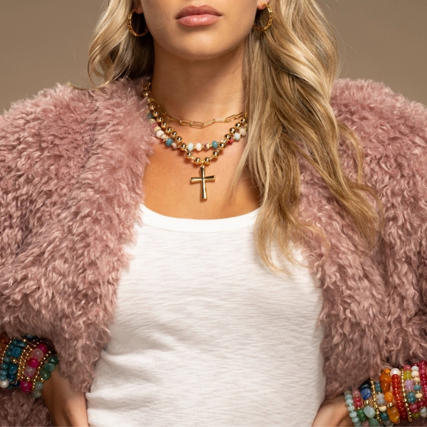 Bold Cross Pendant Necklace