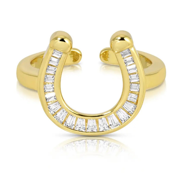 Bold Shining Horseshoe Adjustable Ring
