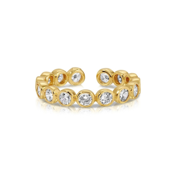 Faux Diamond Adjustable Ring