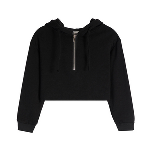 Kids Good Luck Half-Zip Crop Hoodie