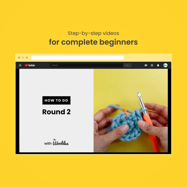 The Woobles - Fred the Dinosaur Beginner Crochet Kit