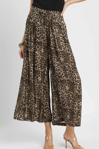 Dancing Shadows Leopard Print Skirt Pants