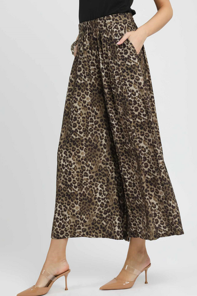 Dancing Shadows Leopard Print Skirt Pants