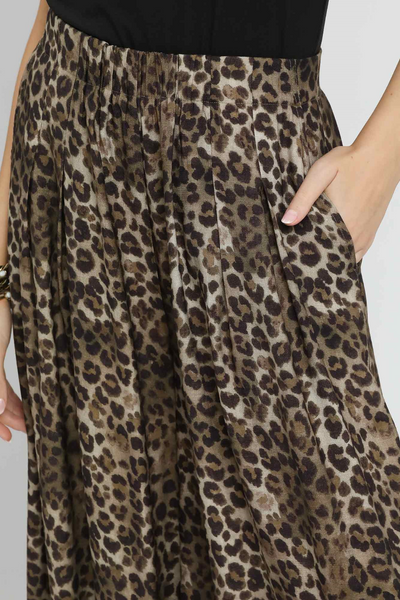 Dancing Shadows Leopard Print Skirt Pants