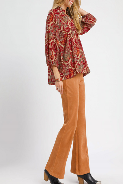 Hidden Harmonies Boho Paisley Blouse