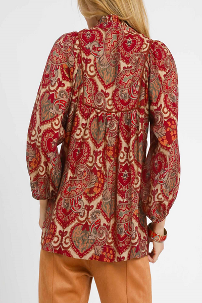 Hidden Harmonies Boho Paisley Blouse