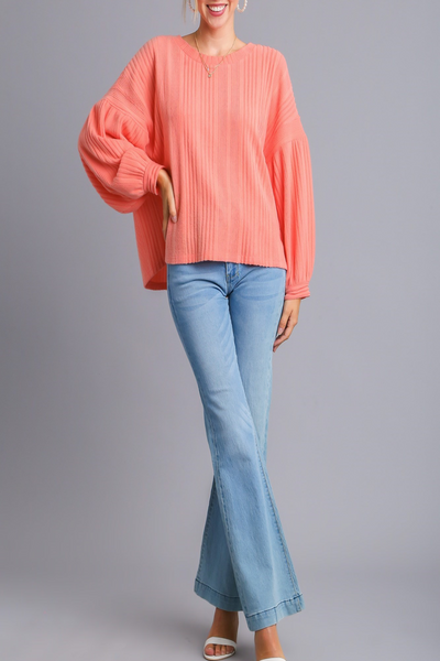 Too Sweet Ribbed Knit Top