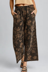 Good Times French Terry Floral Print Pant