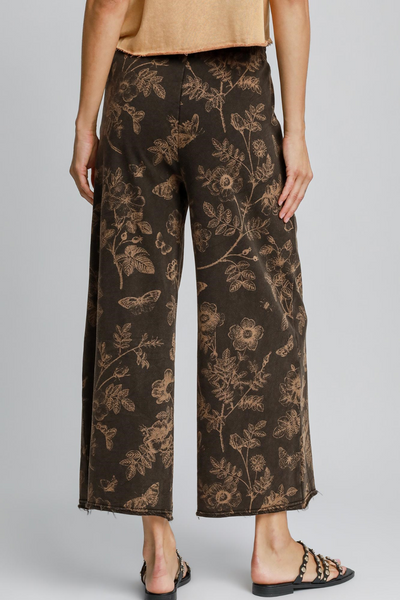 Good Times French Terry Floral Print Pant