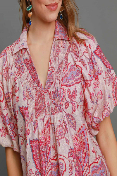Sweet Emotions Floral Paisley Print Top
