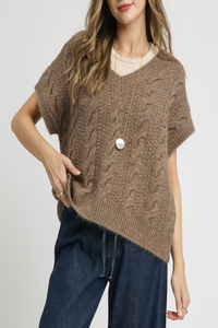 Reminiscence Cable Knit Sweater Vest