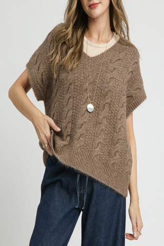 Reminiscence Cable Knit Sweater Vest