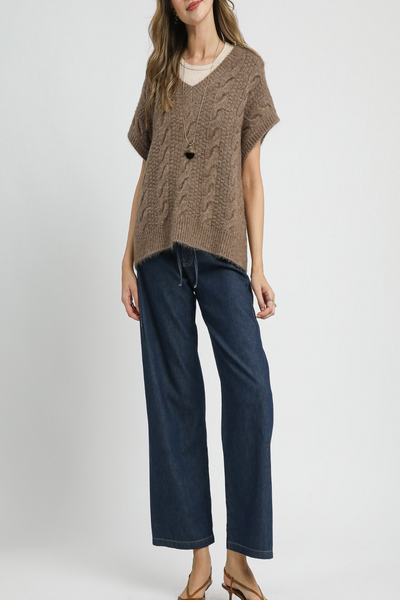 Reminiscence Cable Knit Sweater Vest