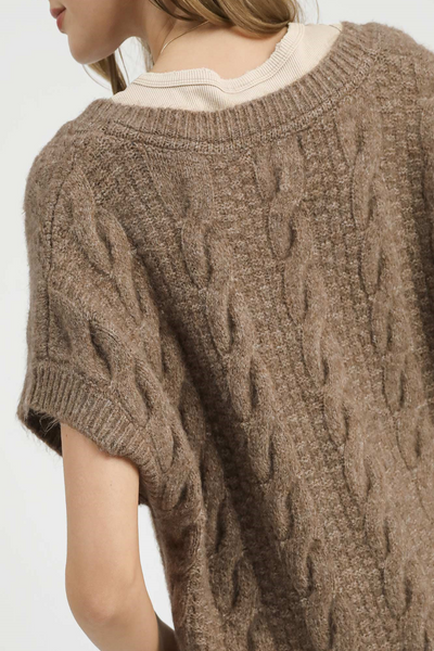 Reminiscence Cable Knit Sweater Vest