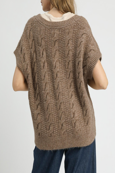 Reminiscence Cable Knit Sweater Vest