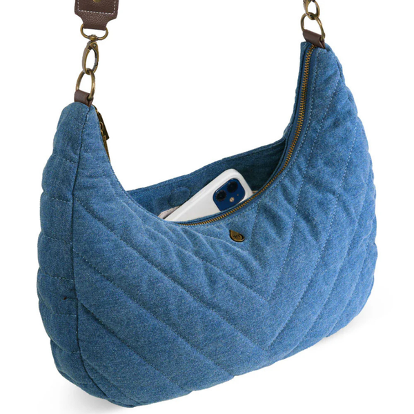 Denim Half Moon HydroHobo Bag