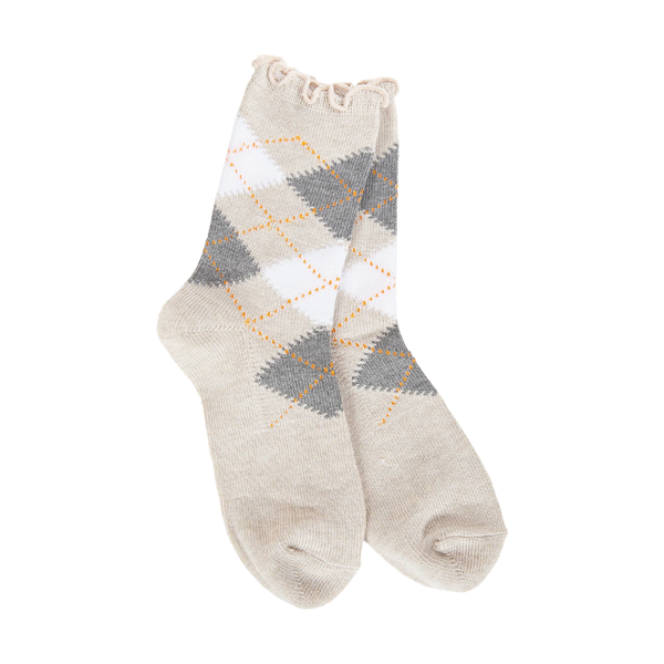 Weekend Collection: Argyle Ruffle Mini Crew