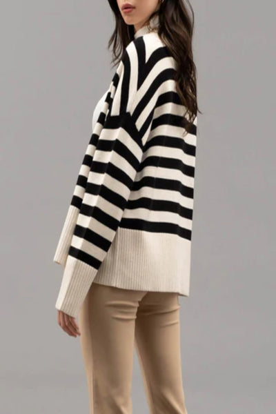 Mystery of Love Striped Button Front Cardigan