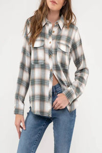 I Wanna Be Yours Plaid Print Button Down Top