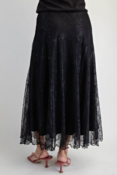 Queen of the Season Lace Skater Maxi Skirt
