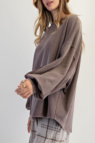 Saving Grace Floral Panel Pullover Top