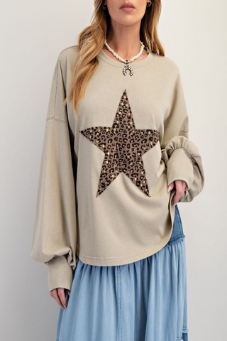 Fool's Gold Animal Print Star Top