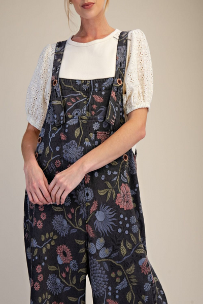 Ophelia Vintage Flower PrintedOveralls