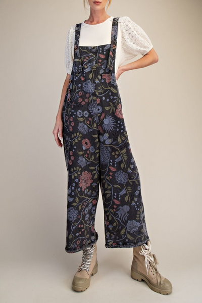 Ophelia Vintage Flower PrintedOveralls