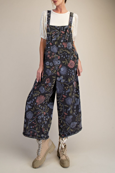 Ophelia Vintage Flower PrintedOveralls