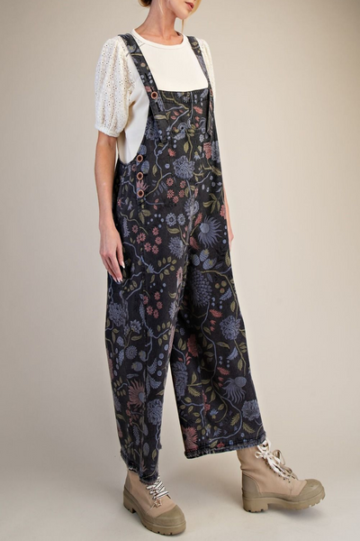 Ophelia Vintage Flower PrintedOveralls